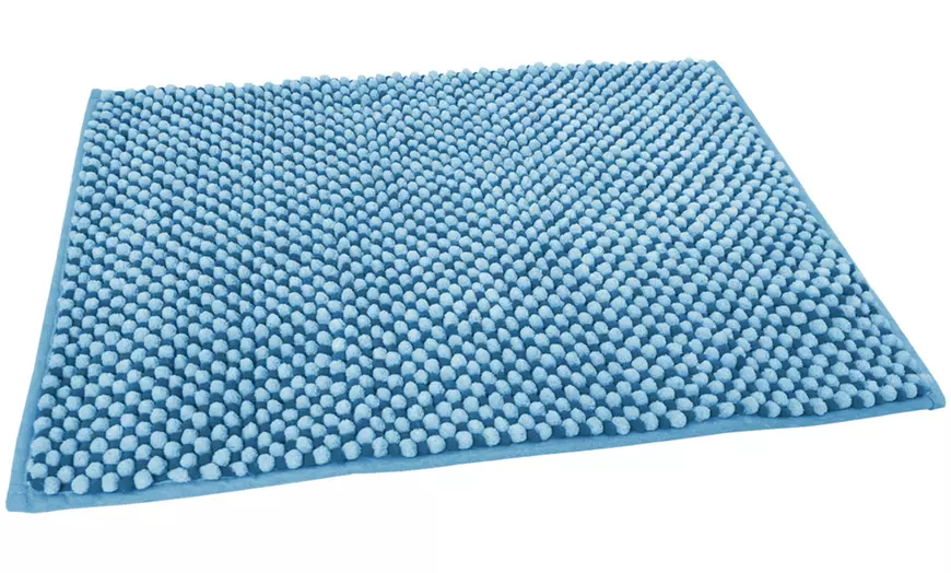 Image 3: Tappeto bagno antiscivolo in ciniglia Dots