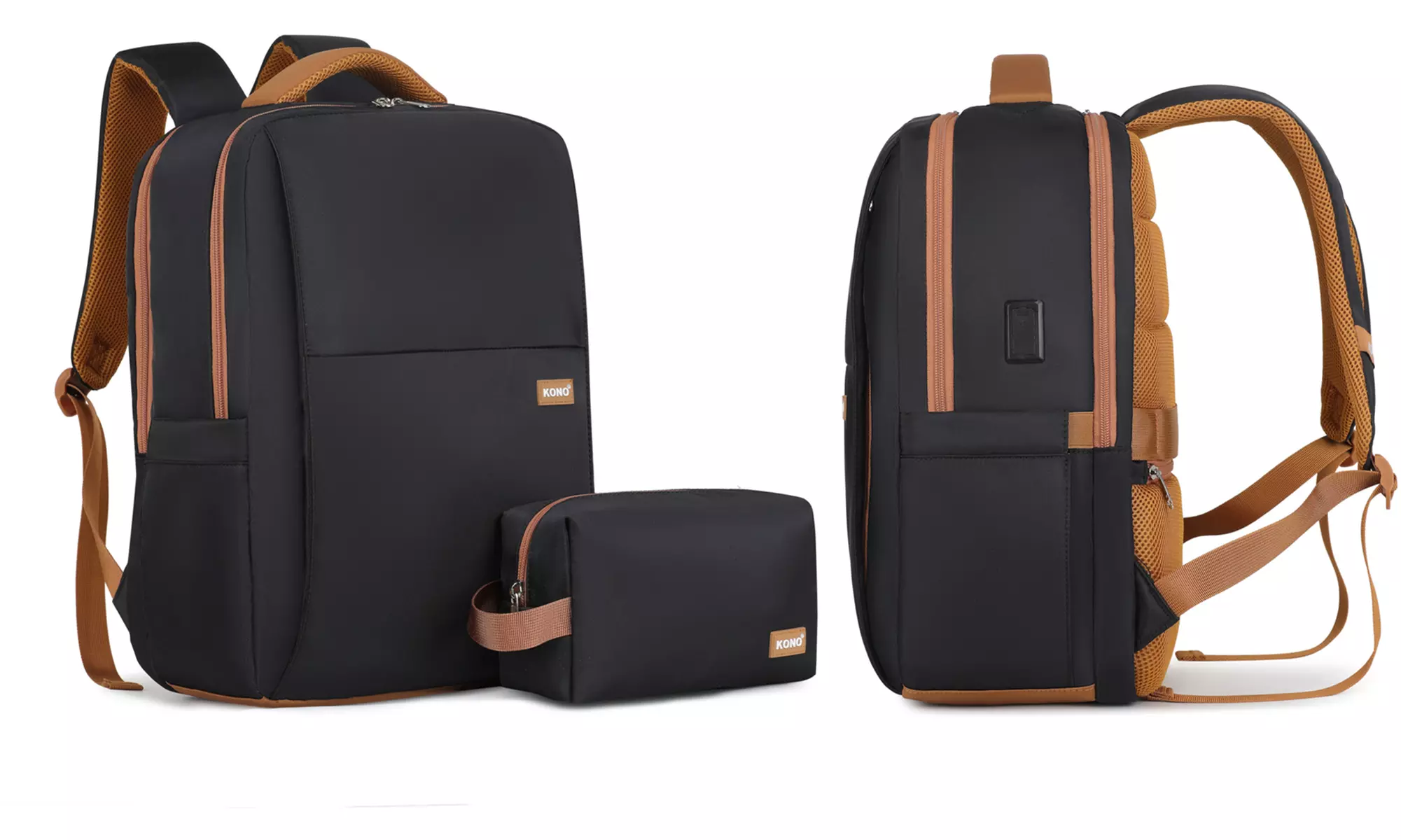 Mochila espaciosa e impermeable con diferentes compartimentos