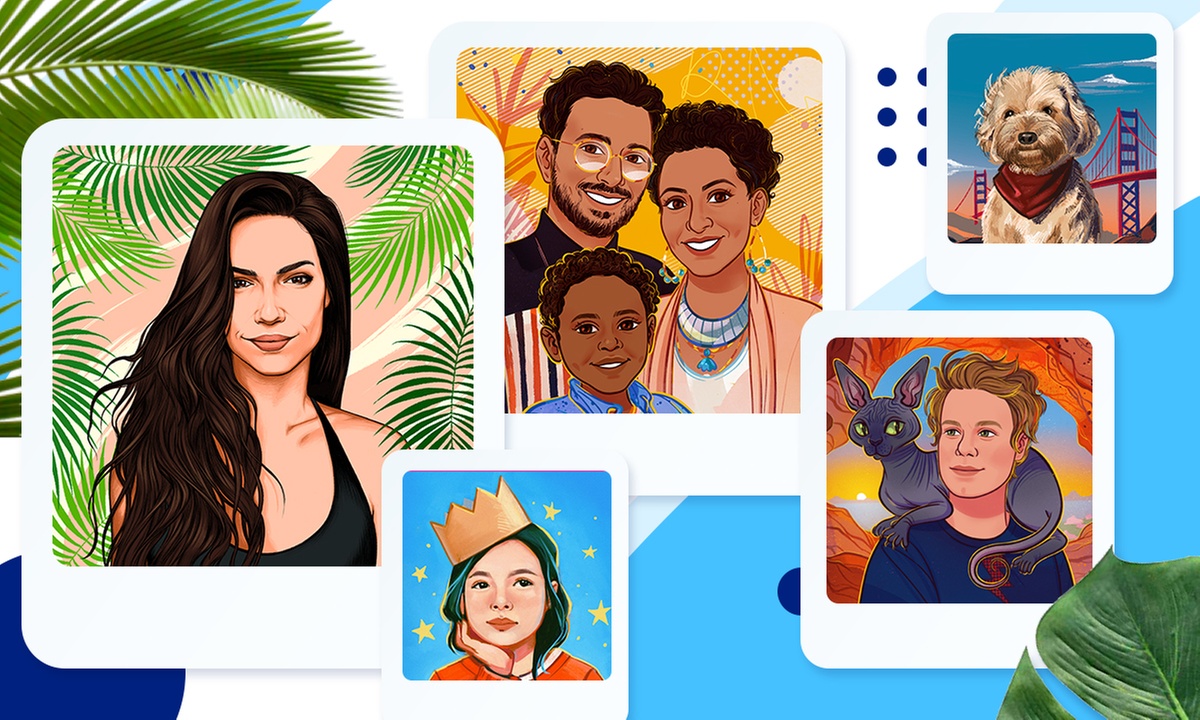 Create Custom Hand-Drawn Portraits on Canvas, Mugs, and Pillows