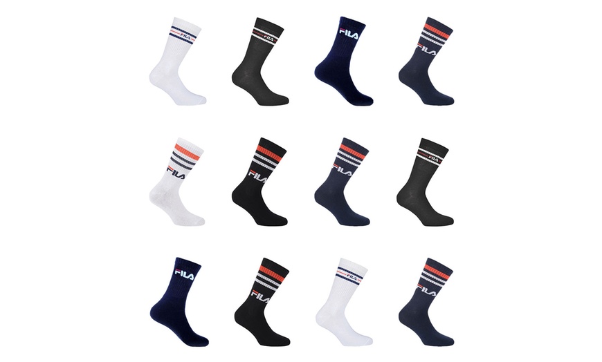 Image 4: Chaussettes tennis Fila homme ou femme lot de 12