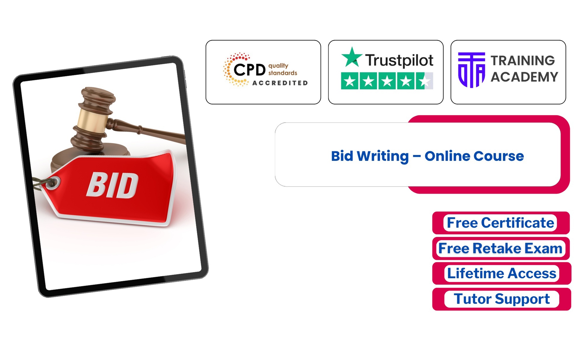 Bid Writing Online Course or Lifetime Membership to 2000+ Courses