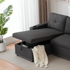 Image 7: Three Seater Reversible Sofa Bed with Storage and Cupholder