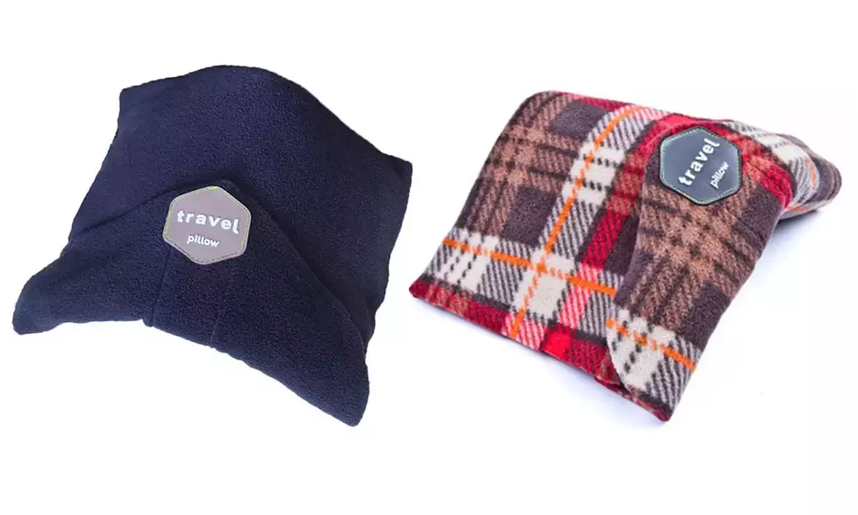 1 oder 2x Nackenstütz-Reise-Kissen mit Halt für Kopf und Nacken