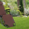 Image 1: Outsunny 2 in 1 Folding Sun Lounger Reclining Garden Chair