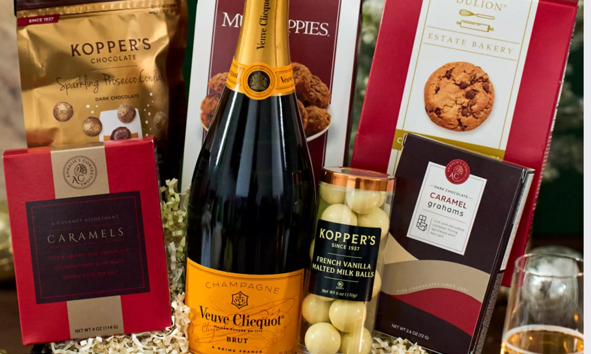 Celebrate Holidays w/ Classic Wine, Champagne & Truffle Gift Baskets!