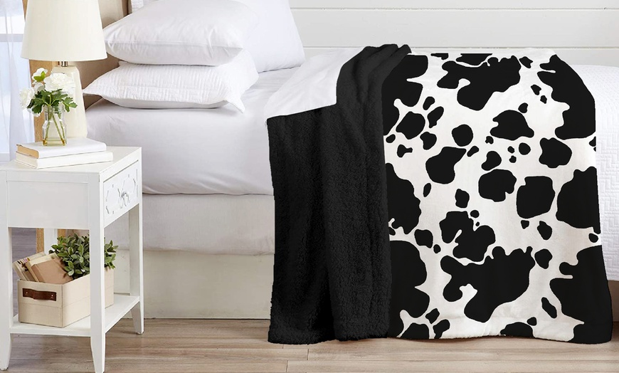 Image 4: Couverture plaid double face sherpa et microfibre