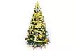 FREE SHIPPING : 5ft and 6ft Green PVC Christmas Tree with or without Golden Decoration at Justyling - Image 2
