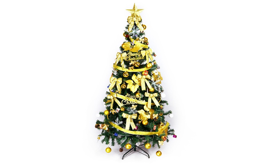 Image 2: 5ft & 6ft Christmas PVC Christmas Trees with or without Decorations