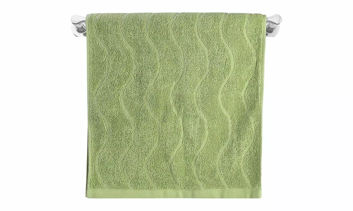  Set of Two SixtyShadesofGrey Wavy Striped Jacquard Cotton Hand Towels