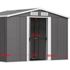 Image 14: Large Metal Garden Tool Storage Shed in 6 Styles