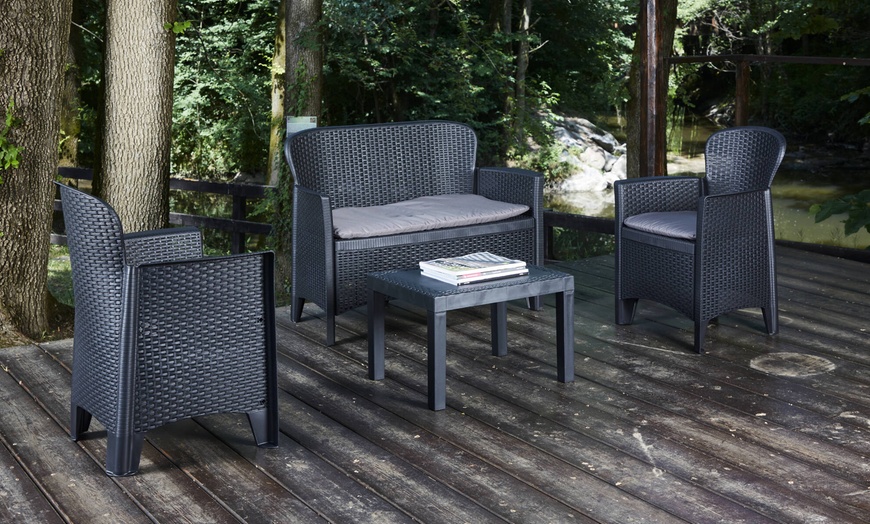 Image 5: Tuinset met rotan meubels inclusief kussens