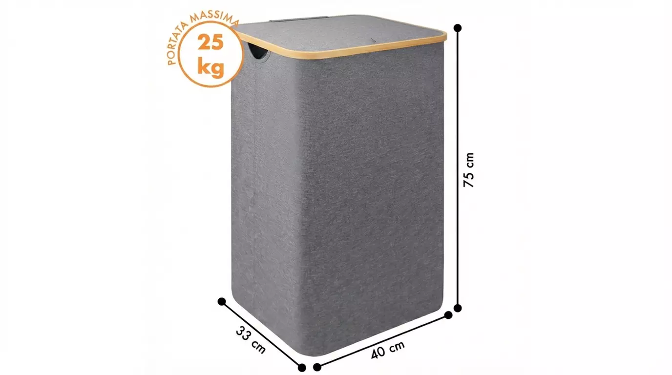 Cesto portabiancheria con sacco interno