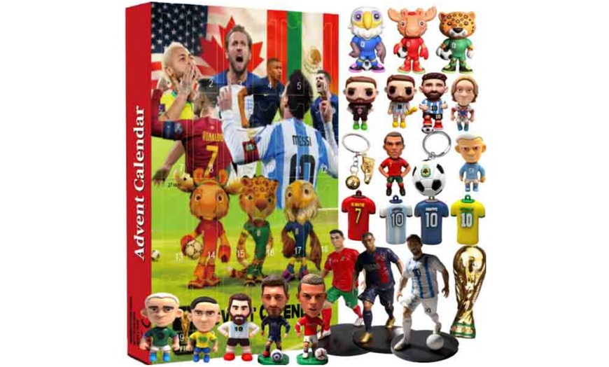 Image 1: 3D Football Fan World Cup Advent Calendar, 24 Unique Ornaments