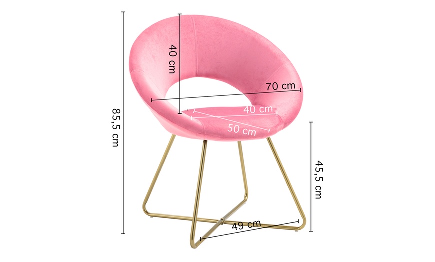 Image 10: Fauteuil rond en velours