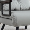 Image 7: HomCom 4-in-1 Chair Bed, Faux Suede & Velvet Feel