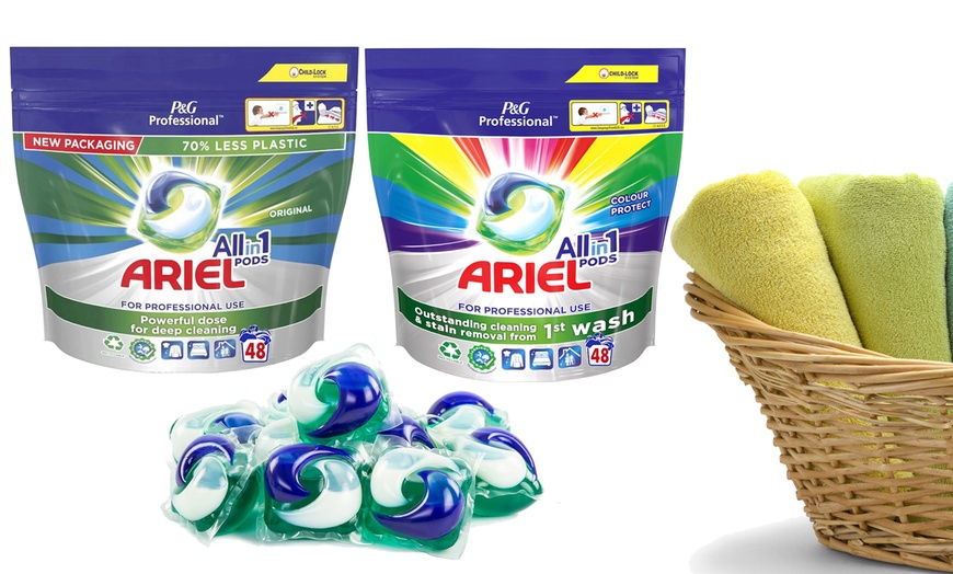 Image 1: Capsules de lessive Ariel All in One Regular ou Color Protect