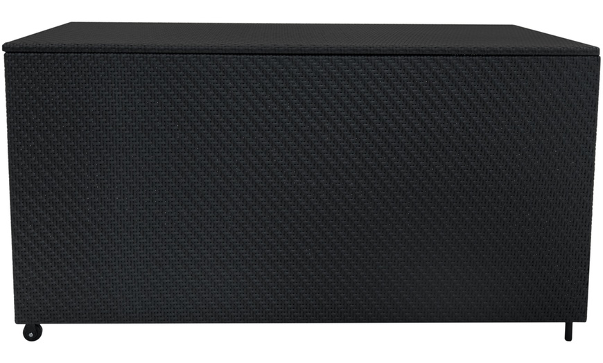 Image 3: Rattan-Effect Cushion Storage Box 700L
