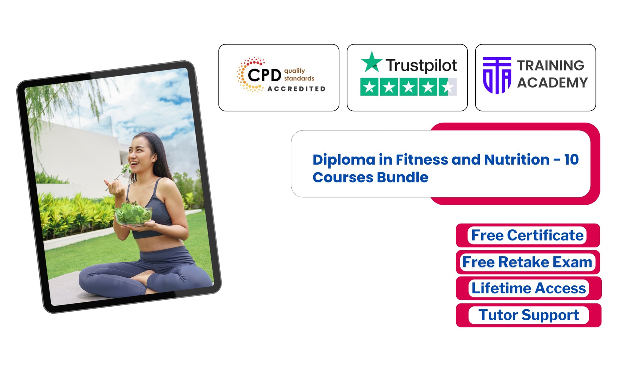 Diploma in Fitness & Nutrition 10 Course Bundle or Lifetime Membership