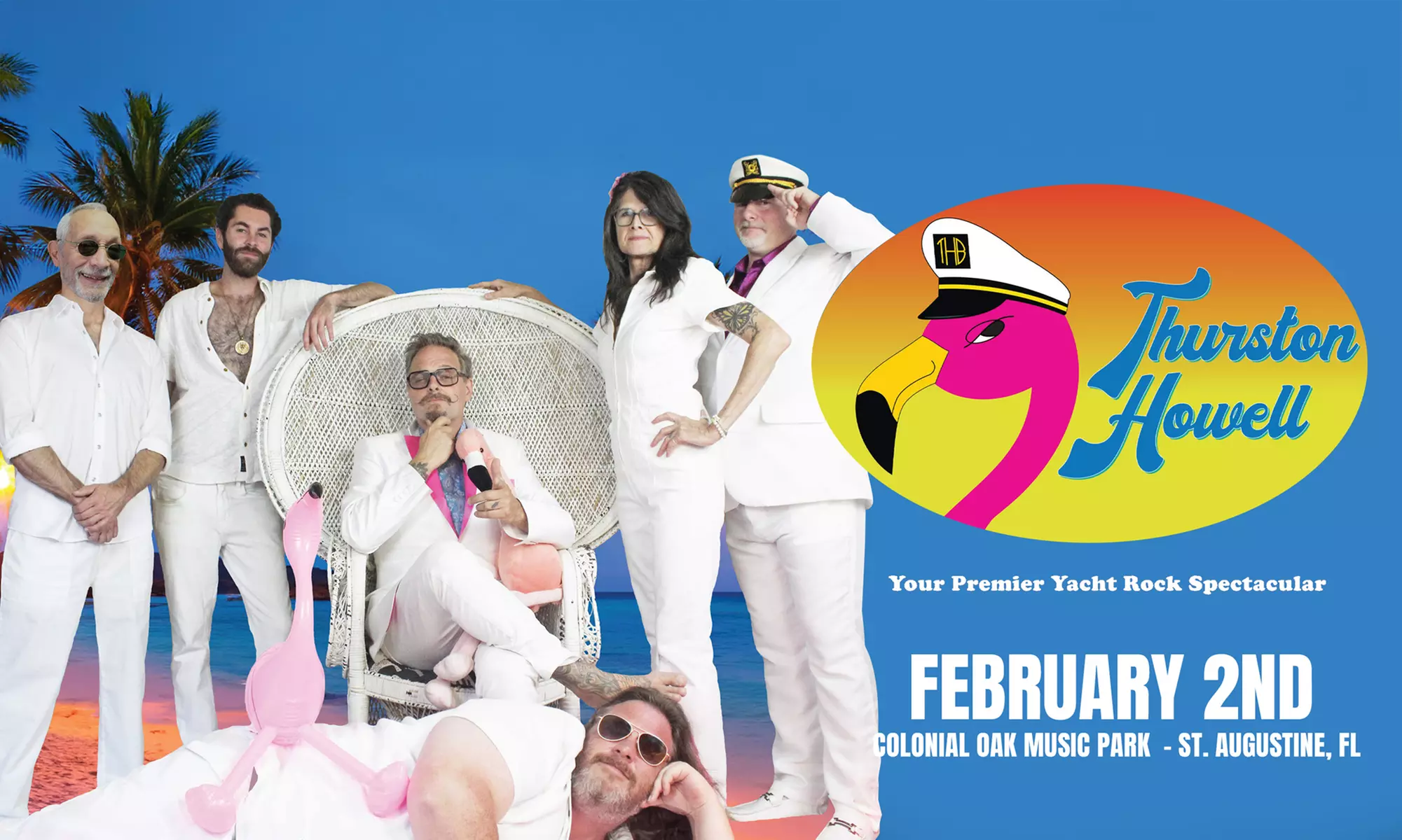 Thurston Howell - A Premier Yacht Rock Spectacular! - St. Augustine - Colonial Oak Music Park on 2/2/2025 - Primary Image