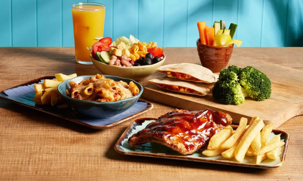 Two or Three Course Meal for 2 Adults and Up to 2 Children @ Harvester