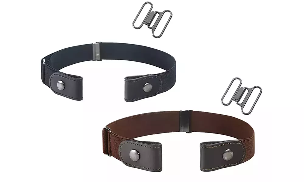 1x oder 2x schnallenloser, elastischer Gürtel