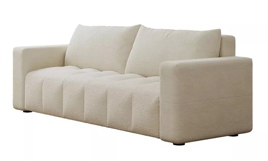 Canapé convertible 3 places "Midland" de Kocoon avec coffre en bouclette, livraison offerte