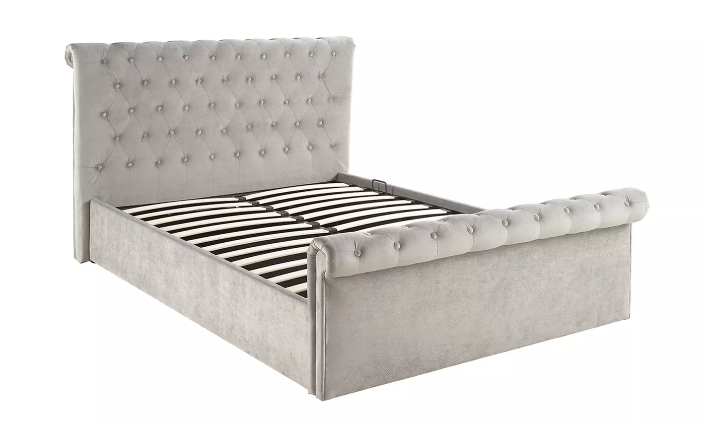 Chesterfield Ottoman Storage Bed with Optional Mattress
