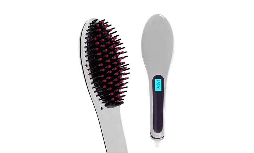 Insta Magic Hair Straightening Brush with LED Display | Groupon