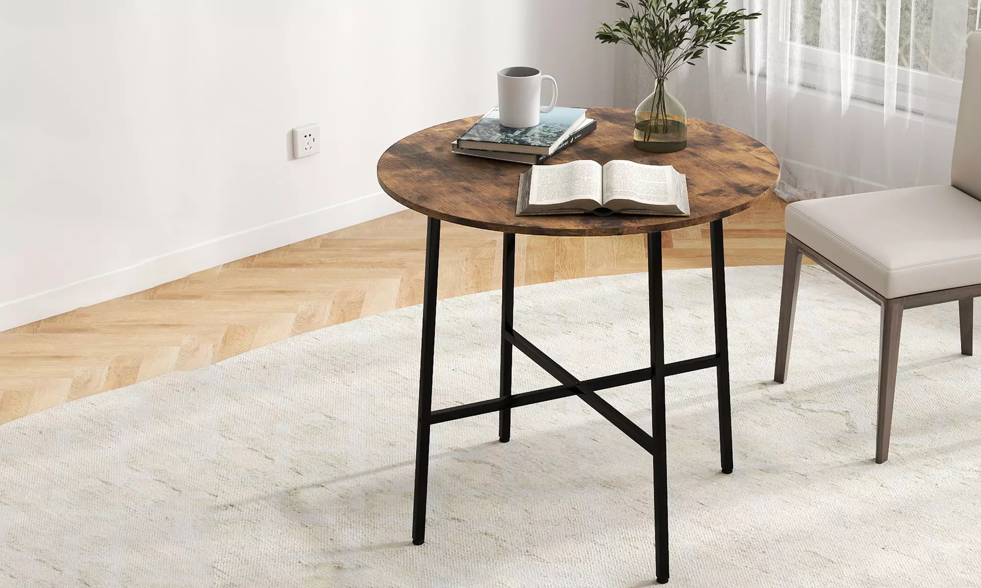 Levede 80cm Round Dining Table