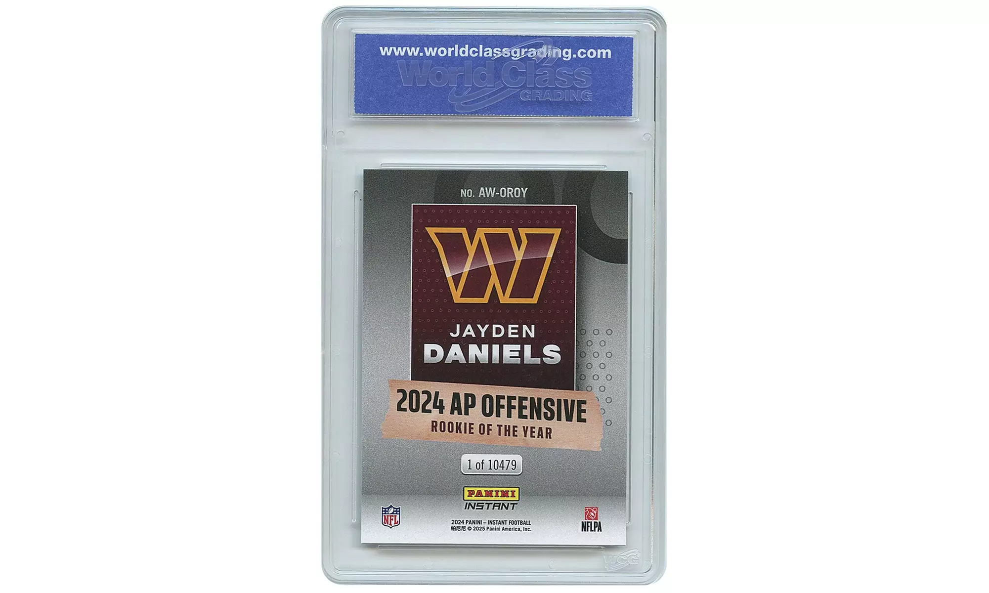 2024 Panini Jayden Daniels NFL Rookie of the Year RC Card #AW-OROY - Gem Mint 10