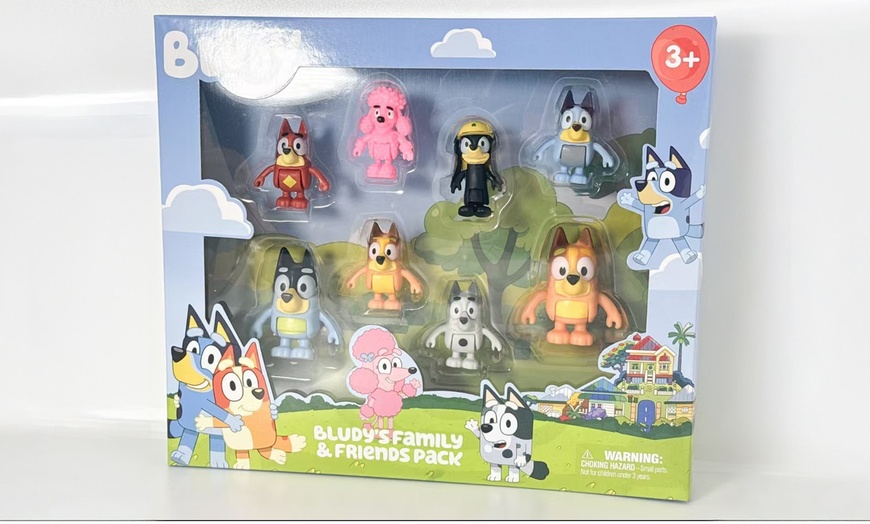 Image 5: 8-Pack Bluey Family and Friends Action Figure Set