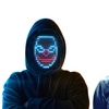 Image 3: LED Light Up Mask with Gesture Sensing Halloween Party Props