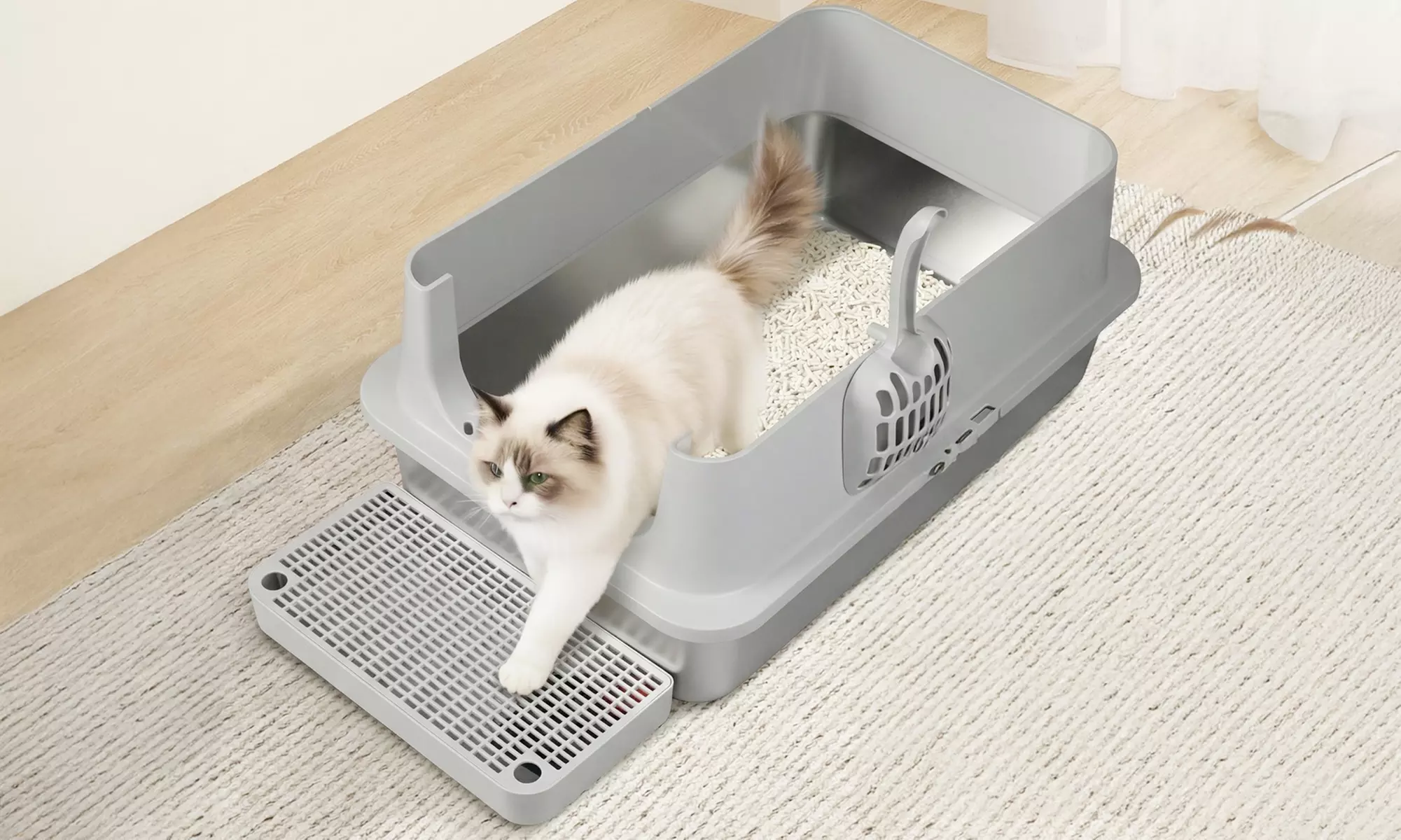 Skylos Stainless Steel Cat Litter Box Series