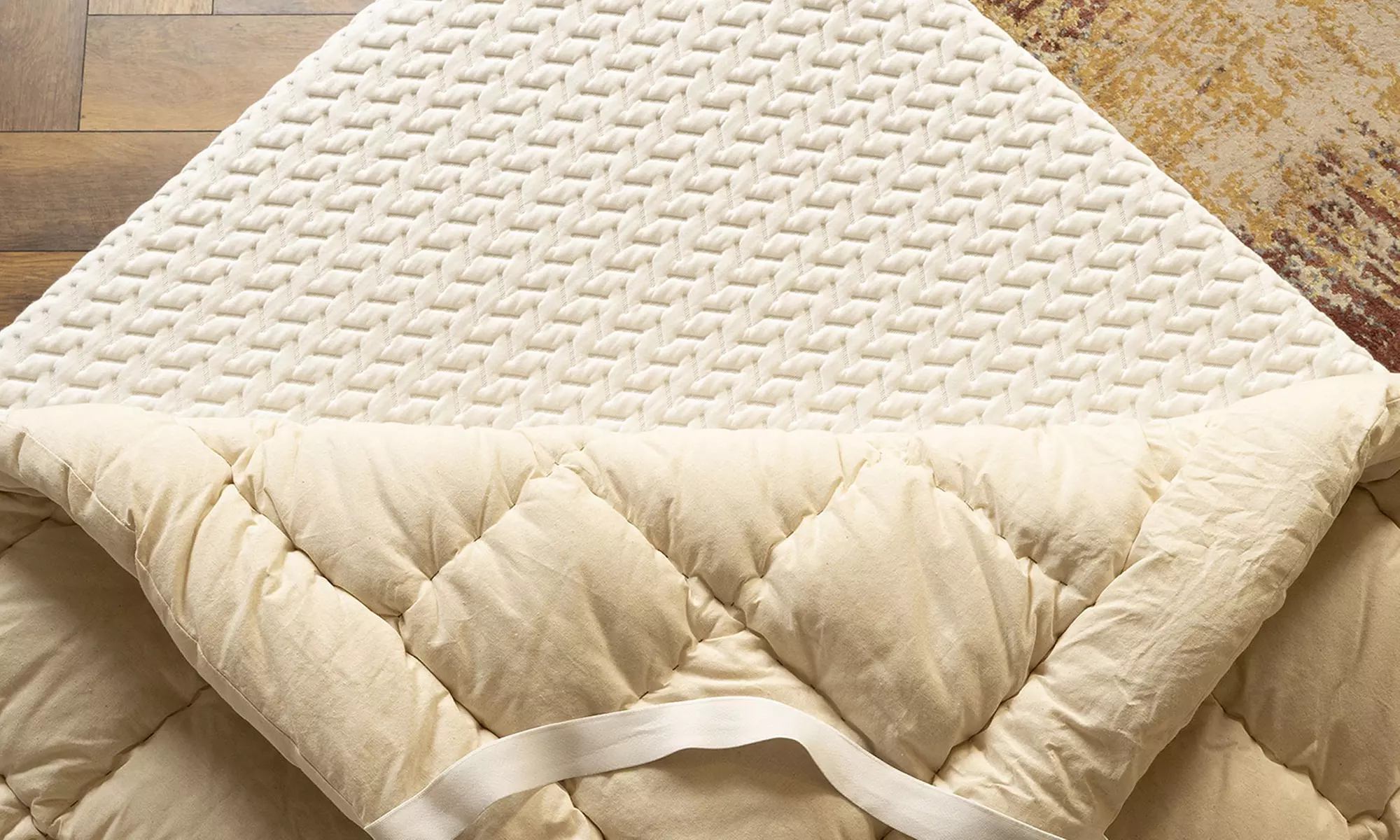 Topmatras 'Fjord' van 100% biologische merinowol van het merk Sampur