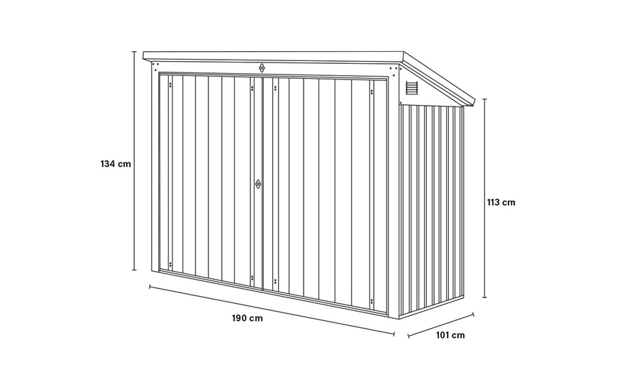 Image 9: Caja metálica para cubo de basura