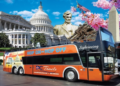 One Half-Day Hop-On Hop-Off Bus Ticket for Ages 3+; Valid Any Day - DC Hop On Hop Off