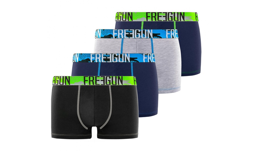 Image 2: Lot de 4 boxers en coton Freegun pour homme
