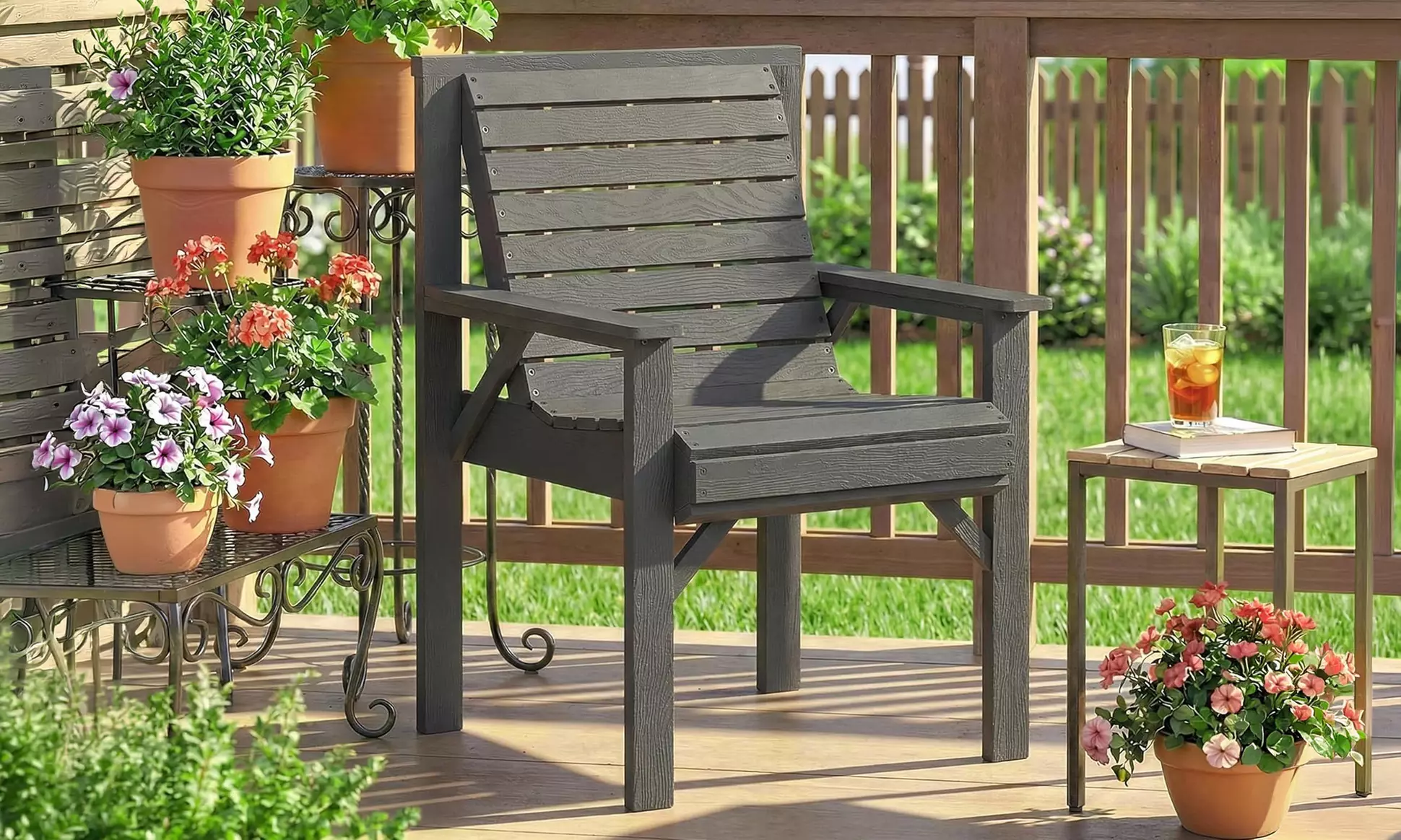 Outsunny Wooden Garden Chairs