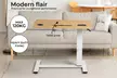 Levede Mobile Gas Lift Adjustable Desk with USB and Power Ports  80cm - Image 5