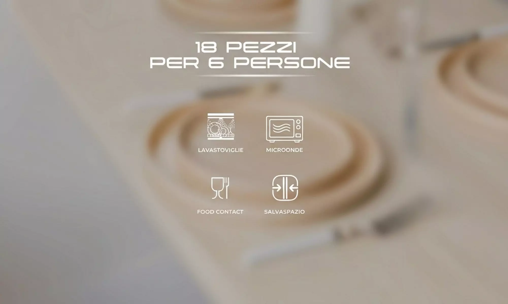 Servizio da 18 piatti Evelyn