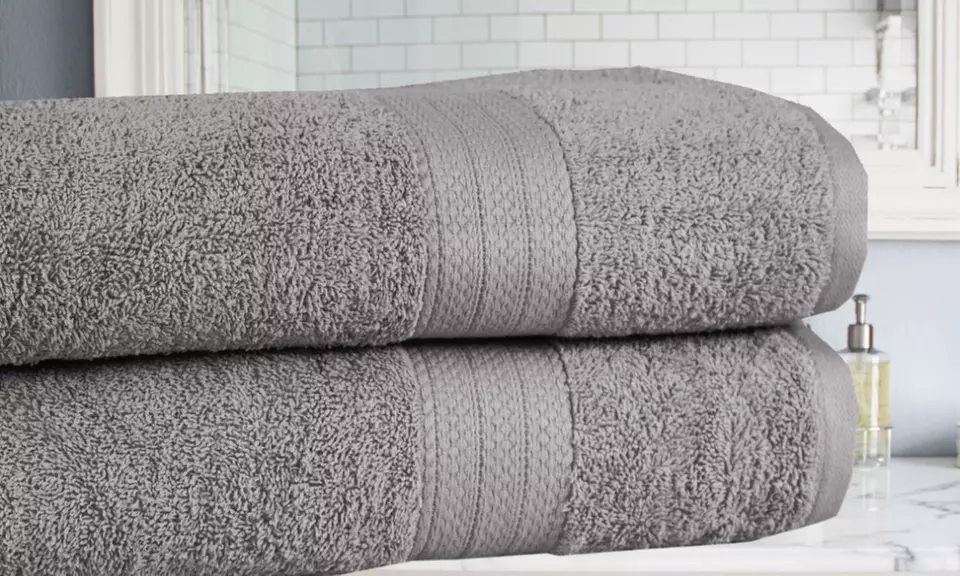 Oversize 35"x66" Quick-Drying 100% Cotton Bath Sheets (2-Pack) - Primary Image