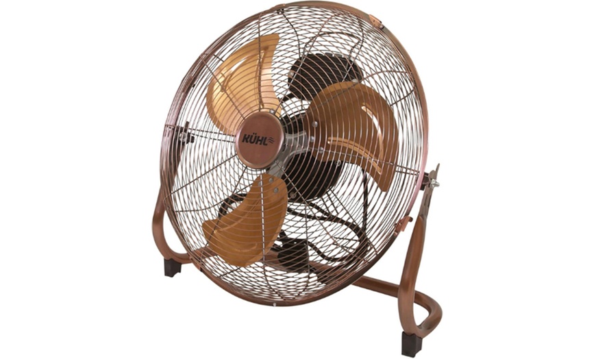 Image 3: KUHL Copper Metal Floor Fan