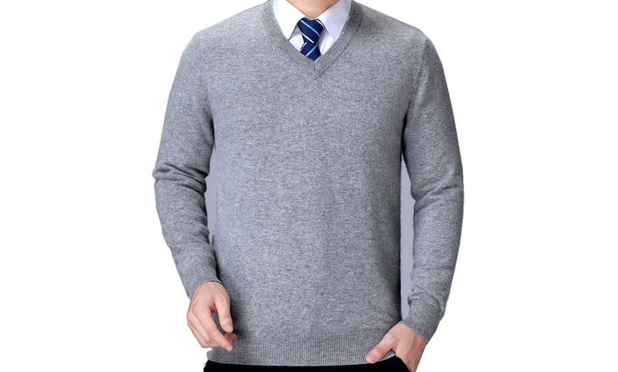 Image 1: Men’s V-Neck Sweater