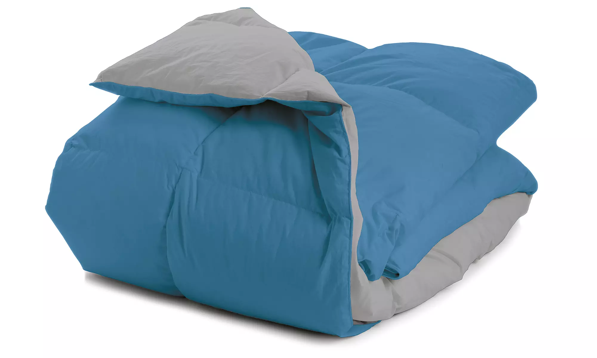 Piumino invernale in vera piuma d'oca bicolore