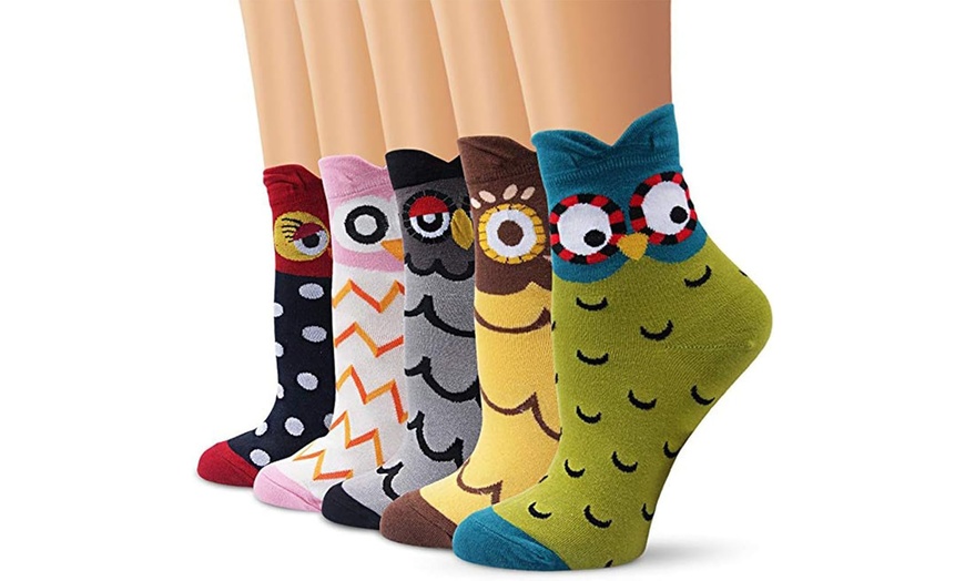 Image 4: Pack de cinco pares de calcetines de animales