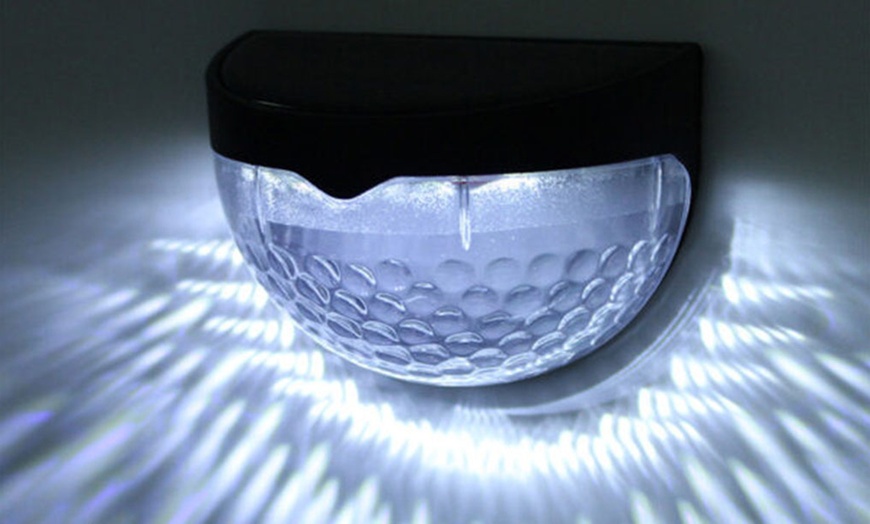 Image 3: 2, 4 or 6 pack of Solar 6 LED Water Droplet Wall Lights