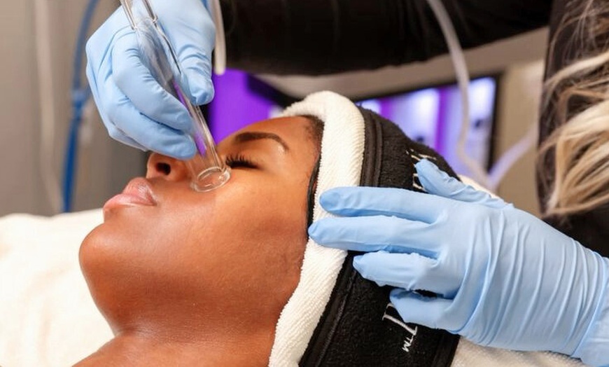 Image 1: Custom or Vox++ Hydrafacial w/ Lymphatic Face and Neck Massage Options