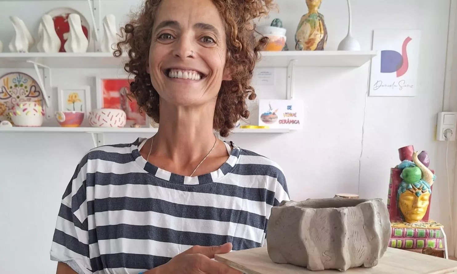 1 clase de cerámica para 1 o 2 adultos en taller grupal