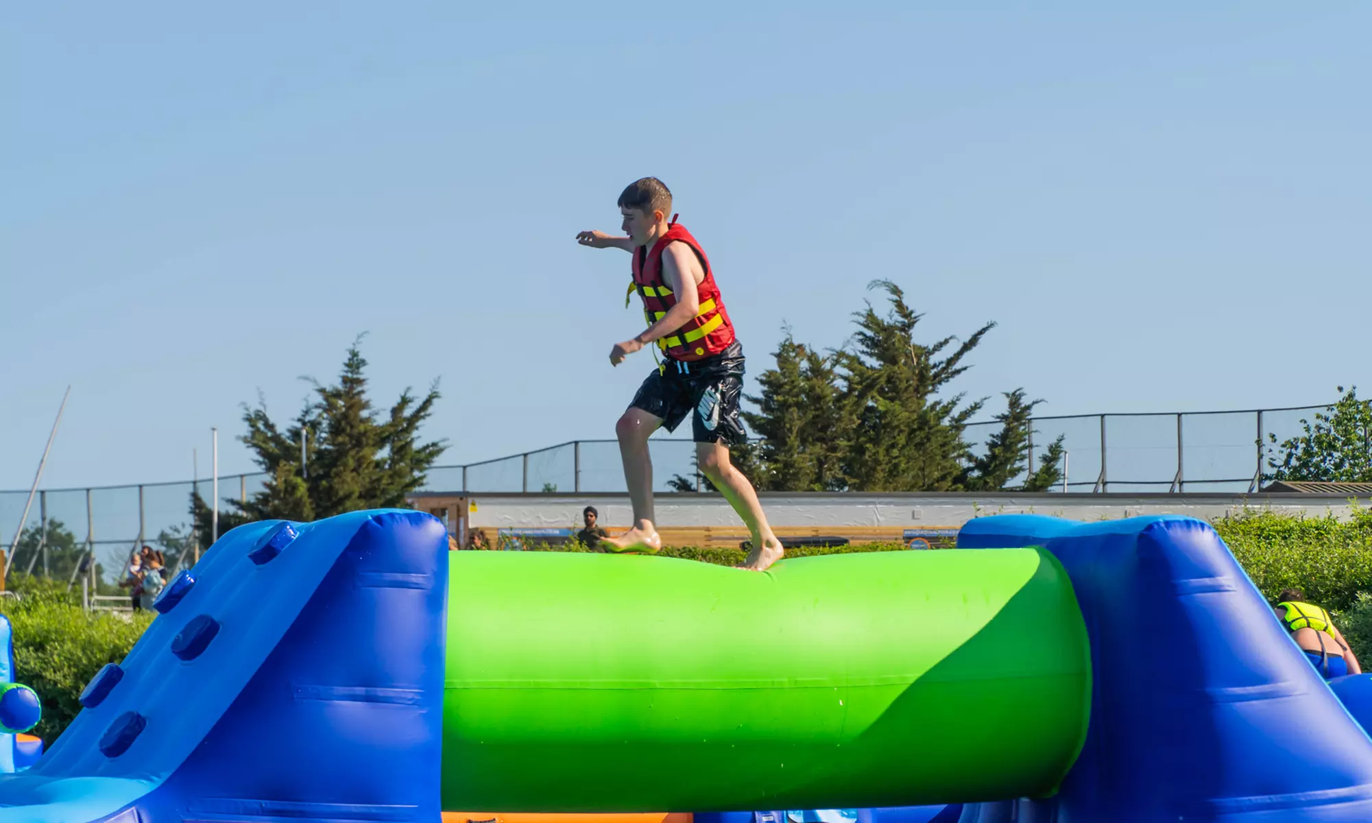 Enjoy Inflatable Aqua Park Entry on an Idyllic Lake in Essex