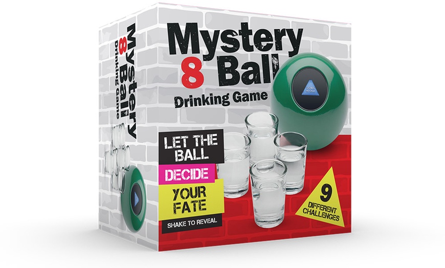 Image 3: Menkind Mystery 8 Ball Drinking Game including Four Shot Glasses